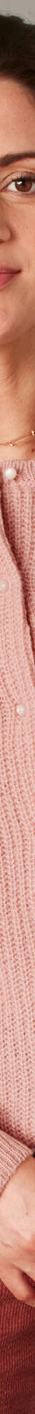Cardigan boutons perles fantaisie, maille anglaise toucher doux (rose poudré) Cardigan boutons perles fantaisie, maille anglaise toucher doux (rose poudré)